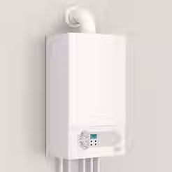 White gas boiler