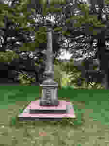 Hinton Ampner - A carved stone obelisk