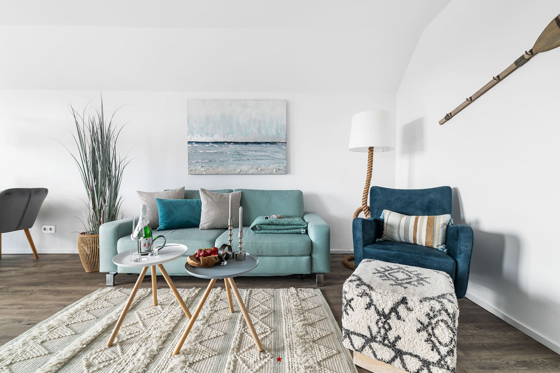 Wohnzimmer Ferienwohnung Olpenitz