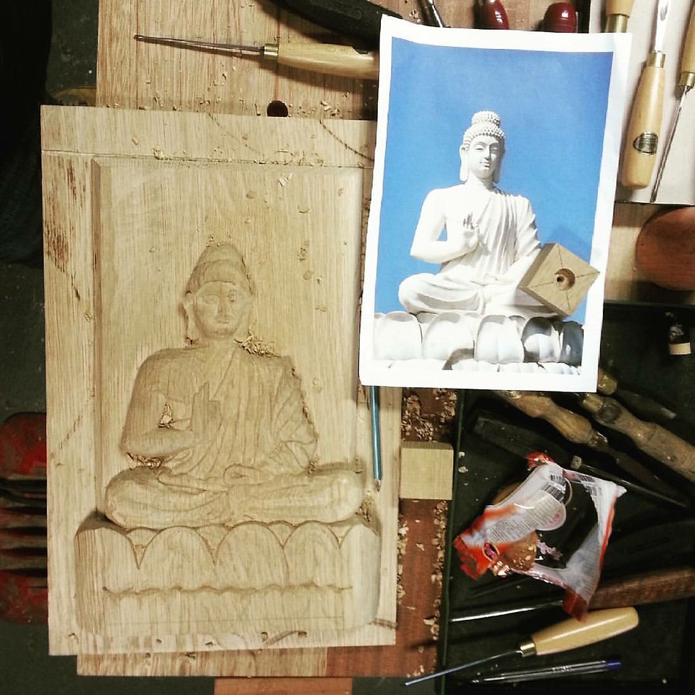 Peacock & Buddha Front Door