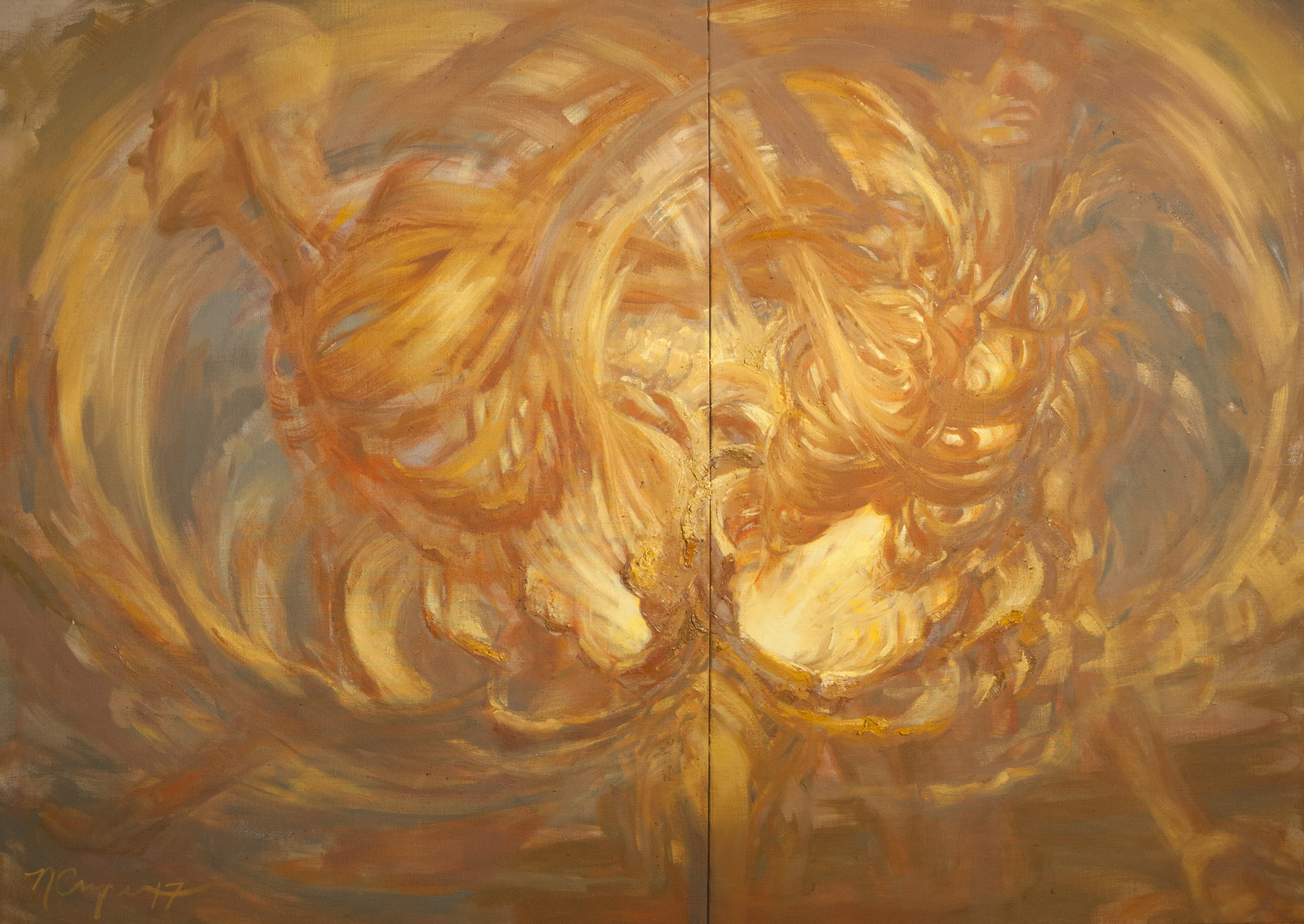"Cell Division 02" (diptych) Painting