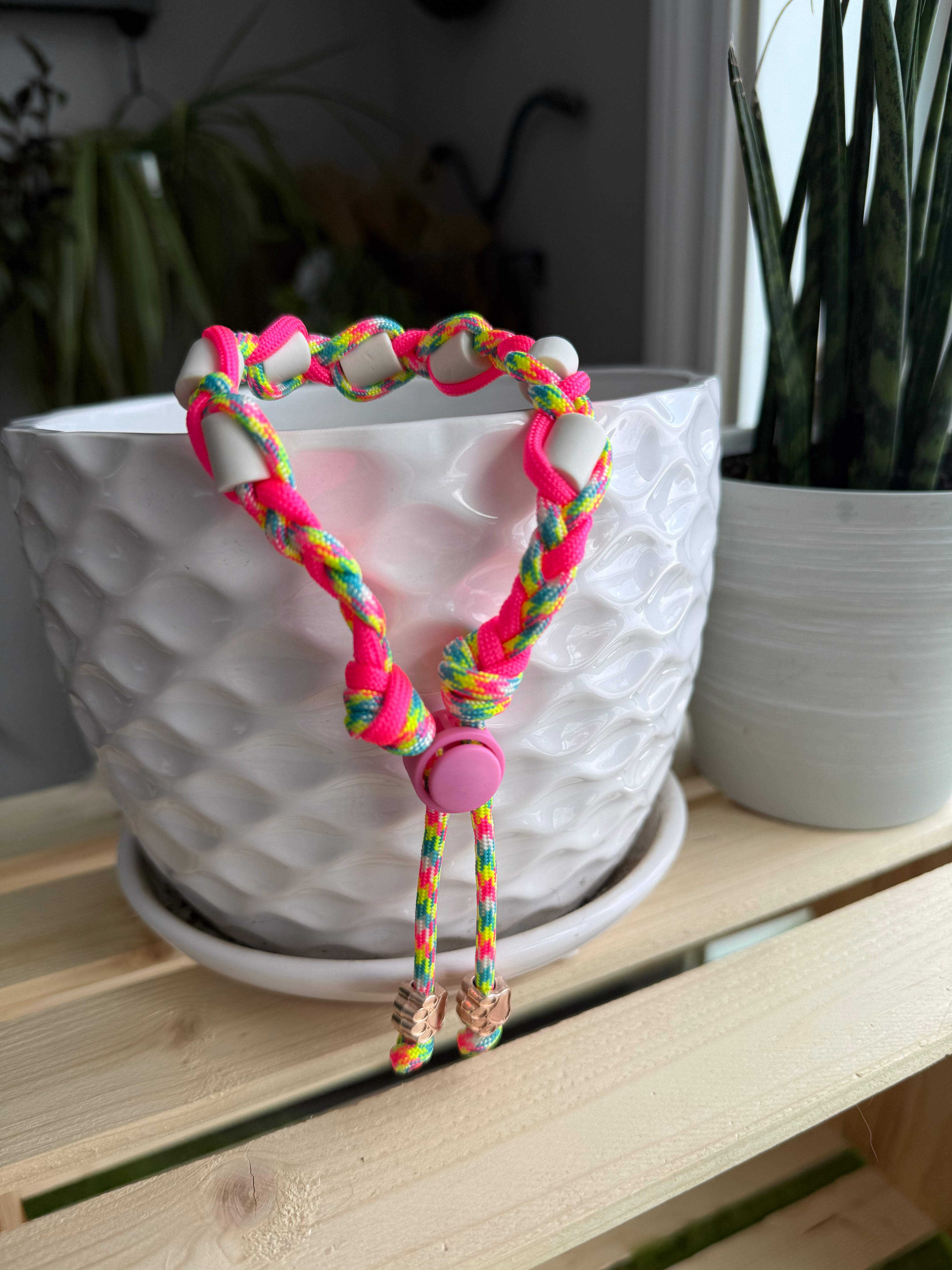 Pink & Neon EM Tick Collar for Dogs 10"-14"