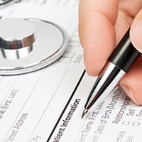Form and stethoscope
