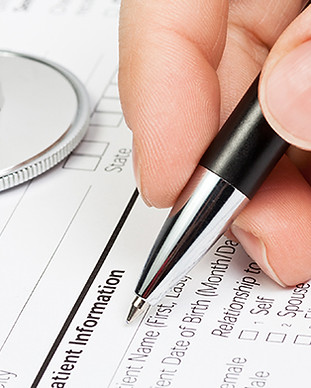 Medical form with stethoscope