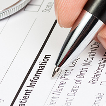 Medizinische Form mit Stethoskop