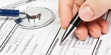 Medizinische Form mit Stethoskop