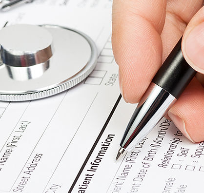 Form and stethoscope