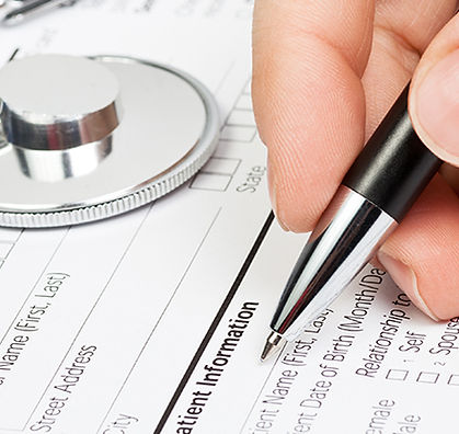 Form and stethoscope