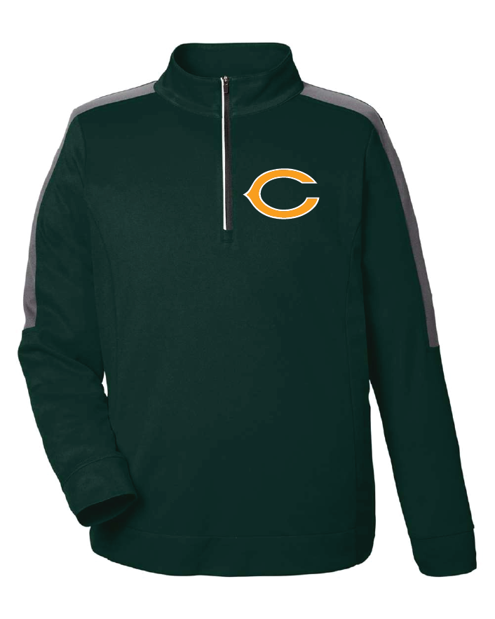 CRR -CORE365 Men's Market Snag Protect Mesh Colorblock Qrtr-Zip Pullover - CE404