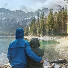 Couple Looking at Landscape