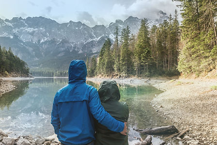 Couple Looking at Landscape