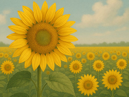 A sunflower reaches for the sun—symbolizing resilience, growth, and the belief that challenges lead to progress.