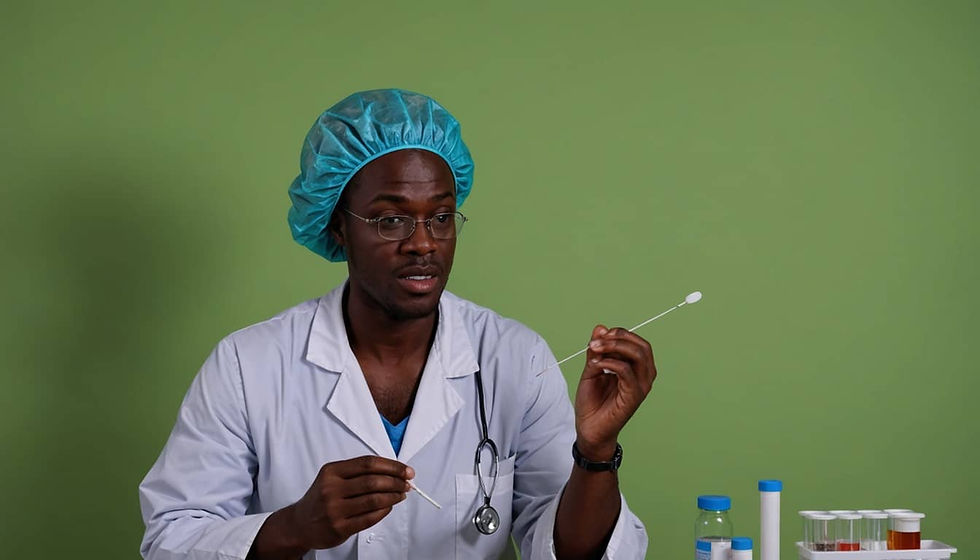 Picha ya karibu ya vifaa vya maabara vinavyotumika kupima magonjwa ya zinaa