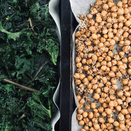Roast Chickpea and Kale Salad
