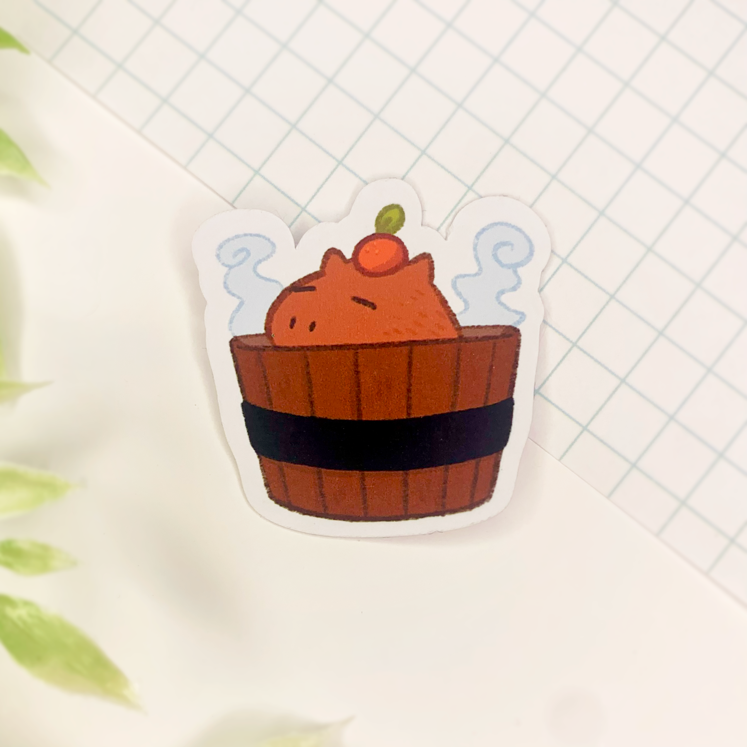 Capivara no Banho Adesivo Vinílico | À prova d'água