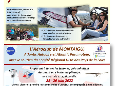 "Voler Jeunes" "Voler au féminin" à Montaigu 25-26/06/2022