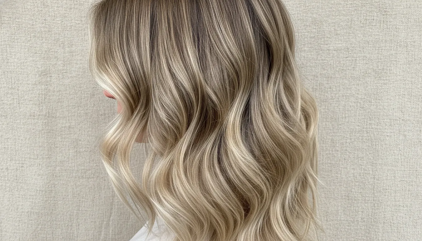 Softly blended lived-in blonde hair with a natural root transition