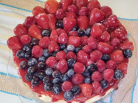 TARTA DE QUESO CON FRUTOS ROJOS