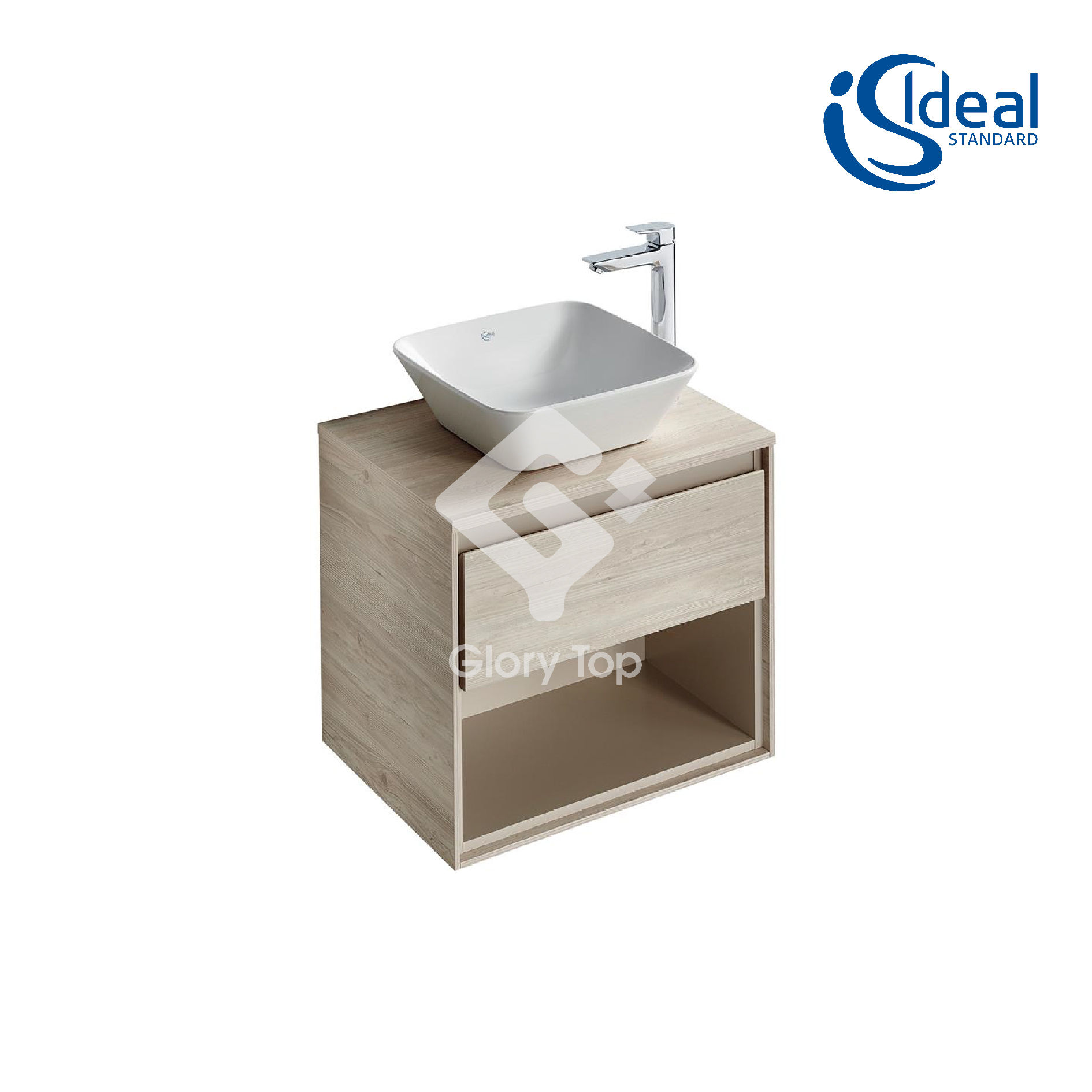 Concept Air Wall Hung Units For Vessel - 1 Drawer and Open Shelf