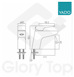 縮圖：'Ascent' deck mounted single lever basin mixer with clic clac wast