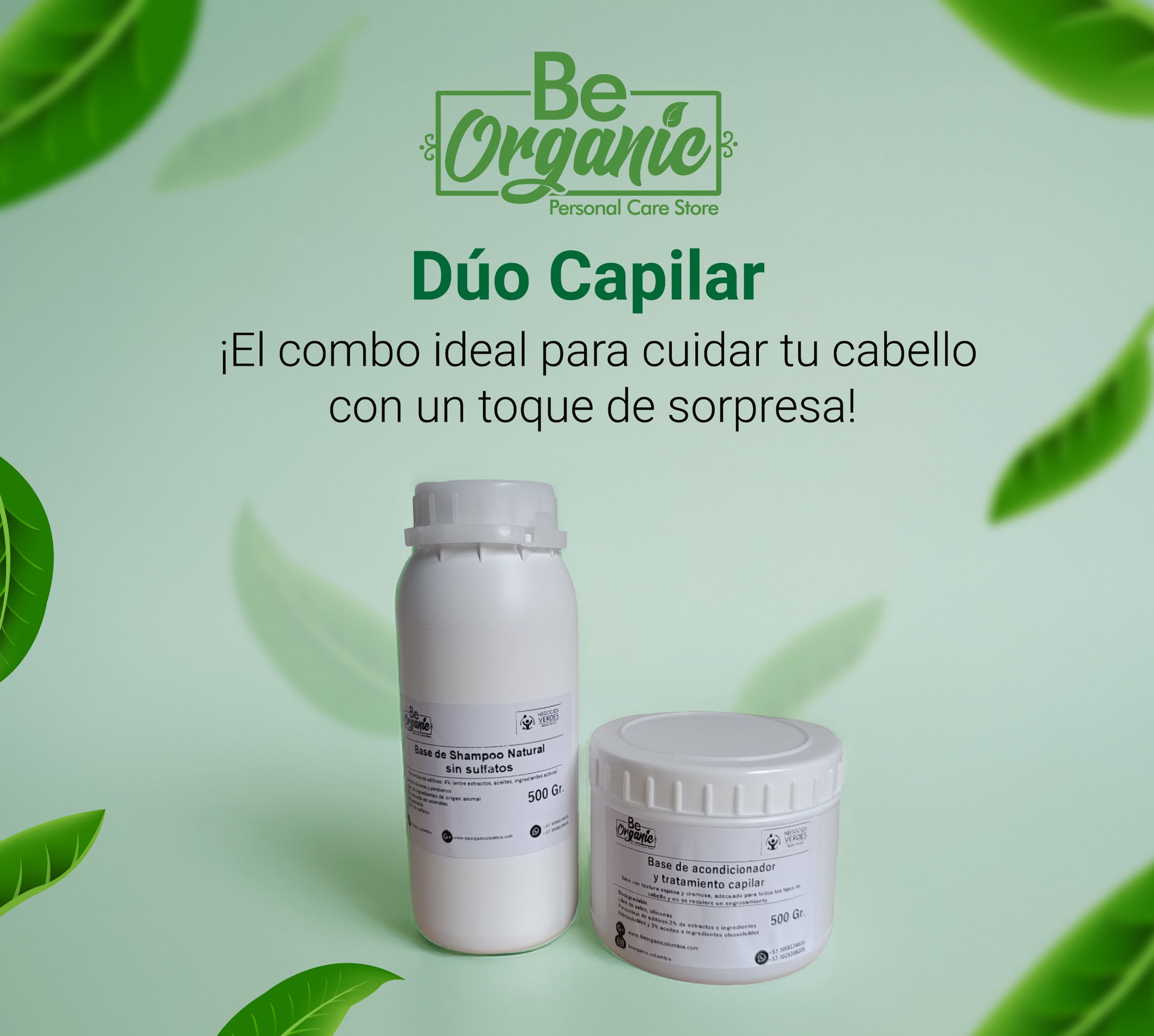 Dúo Capilar (Base de shampoo+Base de acondicionador y tratamiento)