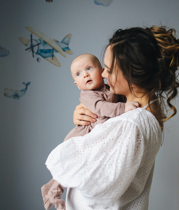 mom and baby