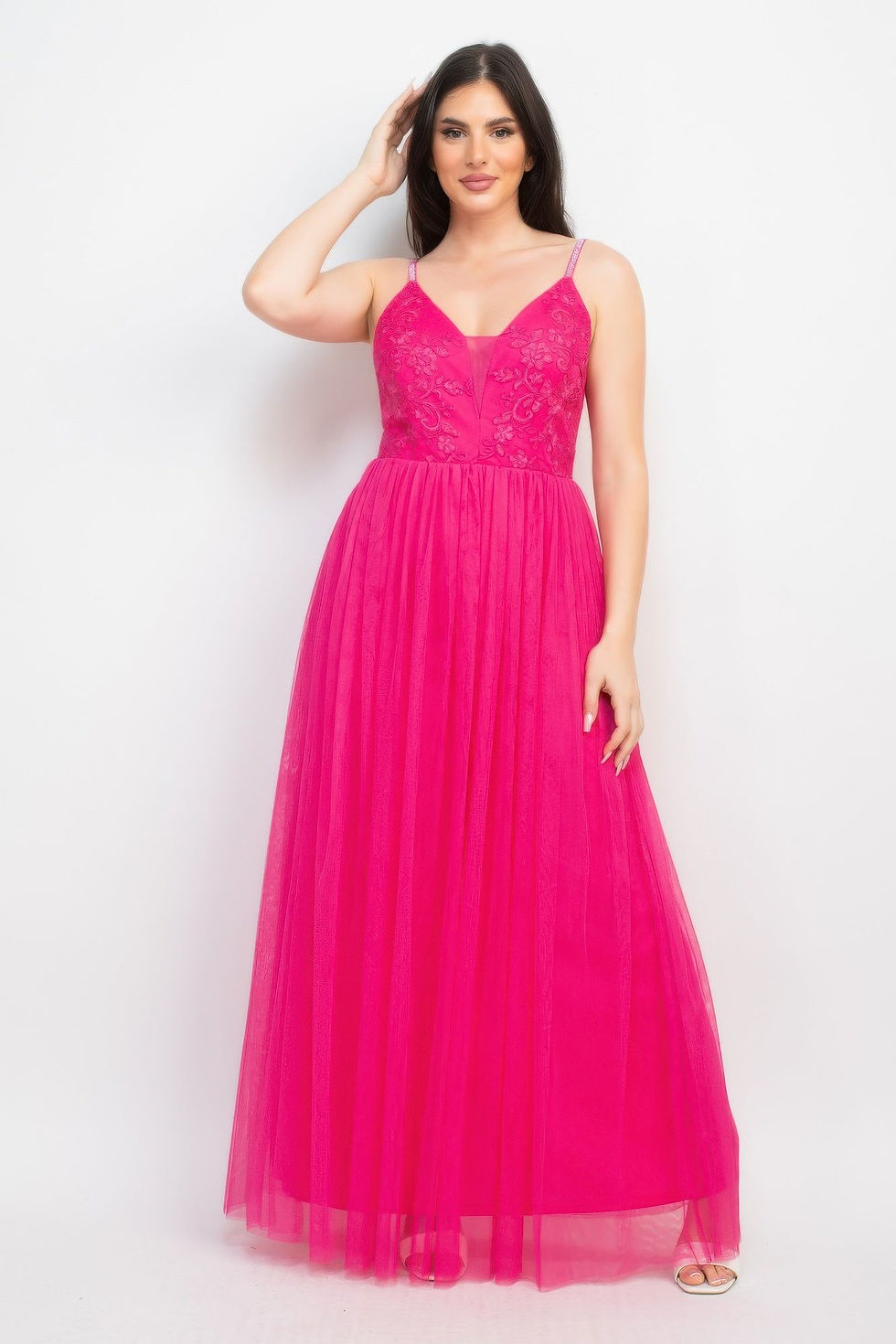 Glittery Gorgeous Maxi Dress (Pink)