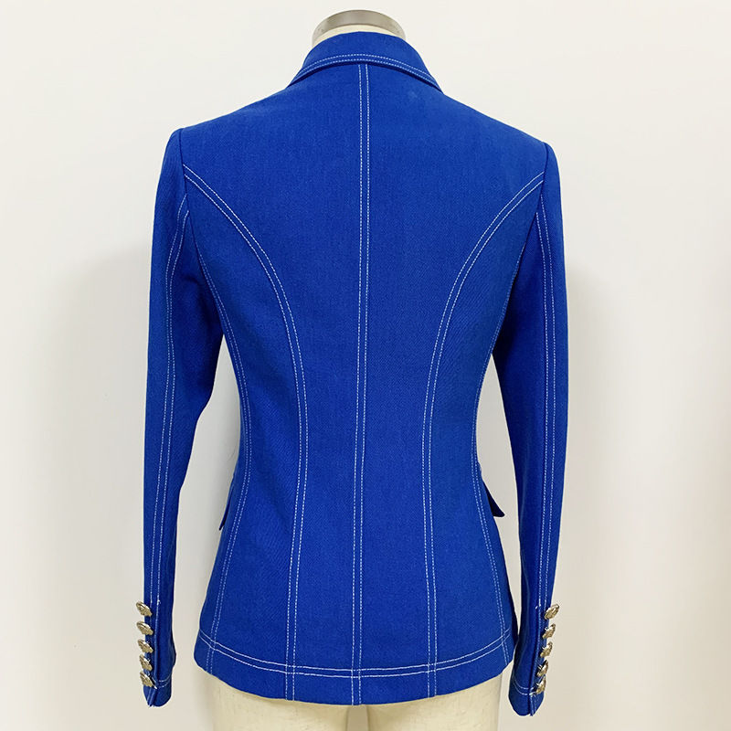 Miniatyrbild: Fall High Quality Jeans Jacket for Women Blazer Slim Blazers Ladies Women Casual