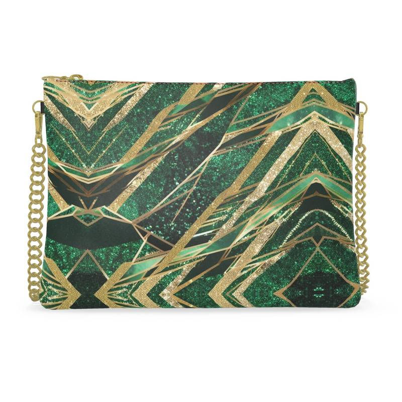 Gold Emerald Crossbody Bag