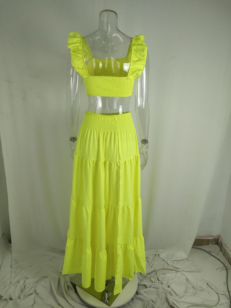 Thumbnail: Flower Ruffle Skirt Set