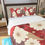 Thumbnail: White Flowers Three Piece Duvet Cover Set