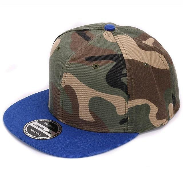 Thumbnail: HATLANDER Camouflage Snapback Polyester Cap Blank Flat Camo Baseball Cap With No