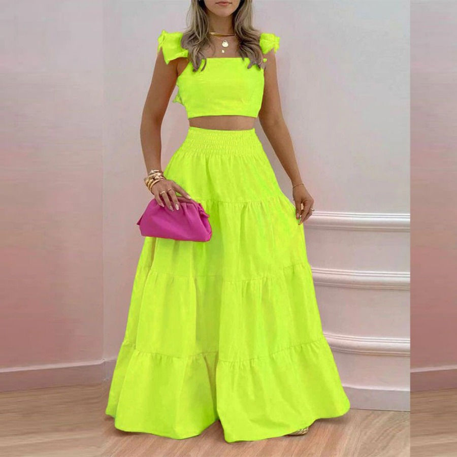 Thumbnail: Flower Ruffle Skirt Set