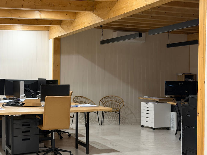 Clean modern commercial office space