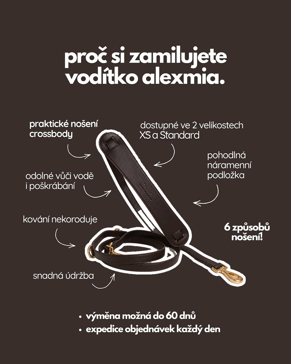 Miniatura: Crossbody vodítko pro psa | Rich Espresso