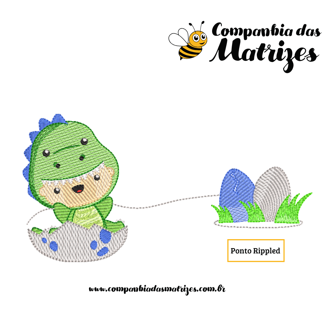 Matriz de Bordado - Dino Baby 3