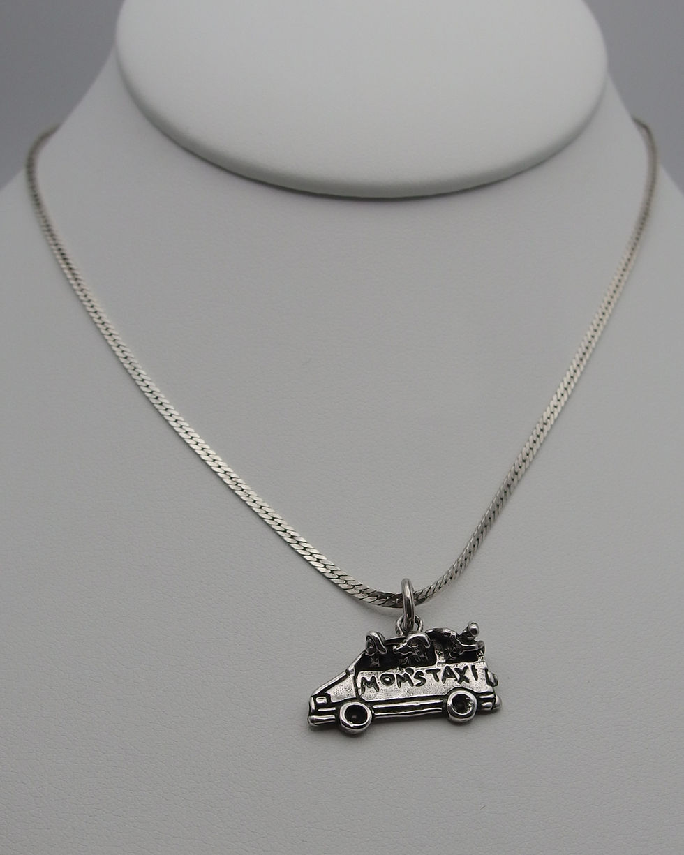 Thumbnail: "Mom's Taxi" Sterling Silver Pendant