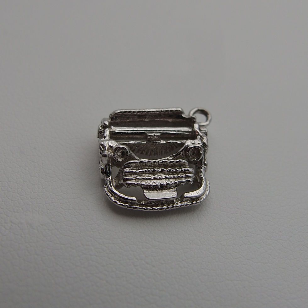 Thumbnail: "Who Uses Typewriters Anyway?" Sterling Silver Charm