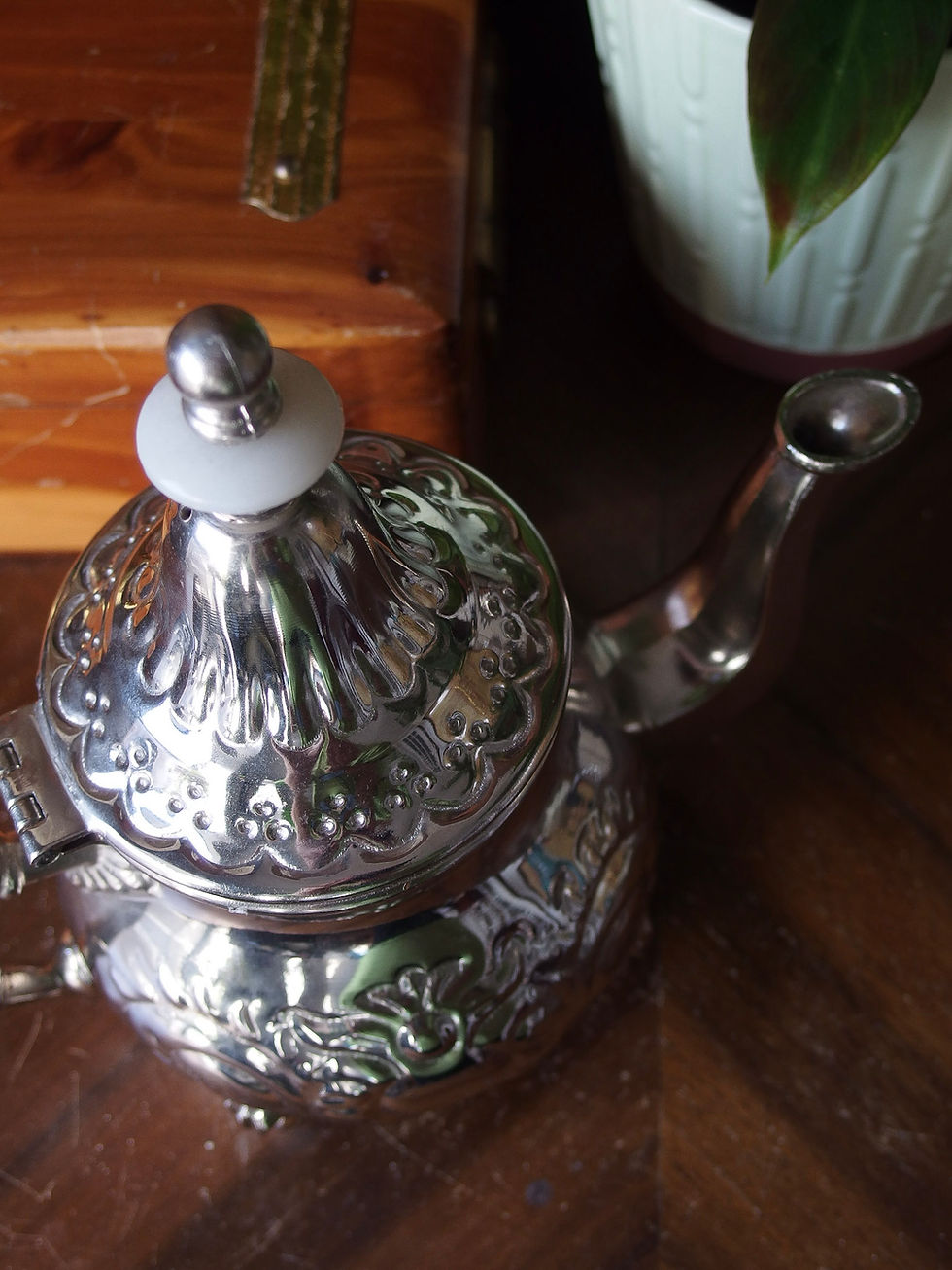 Thumbnail: Vintage Moroccan Magma Silver Plated Teapot