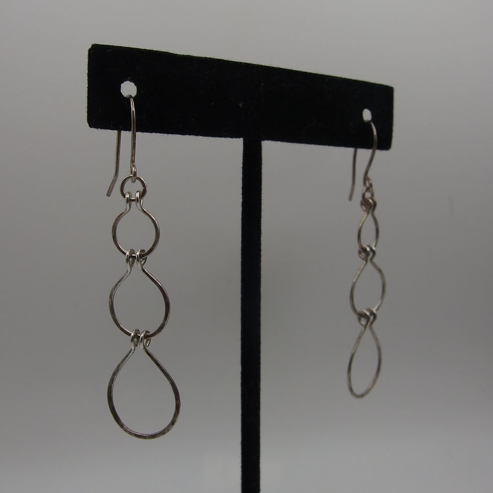 Thumbnail: Slinky Sterling Silver Disc Earrings
