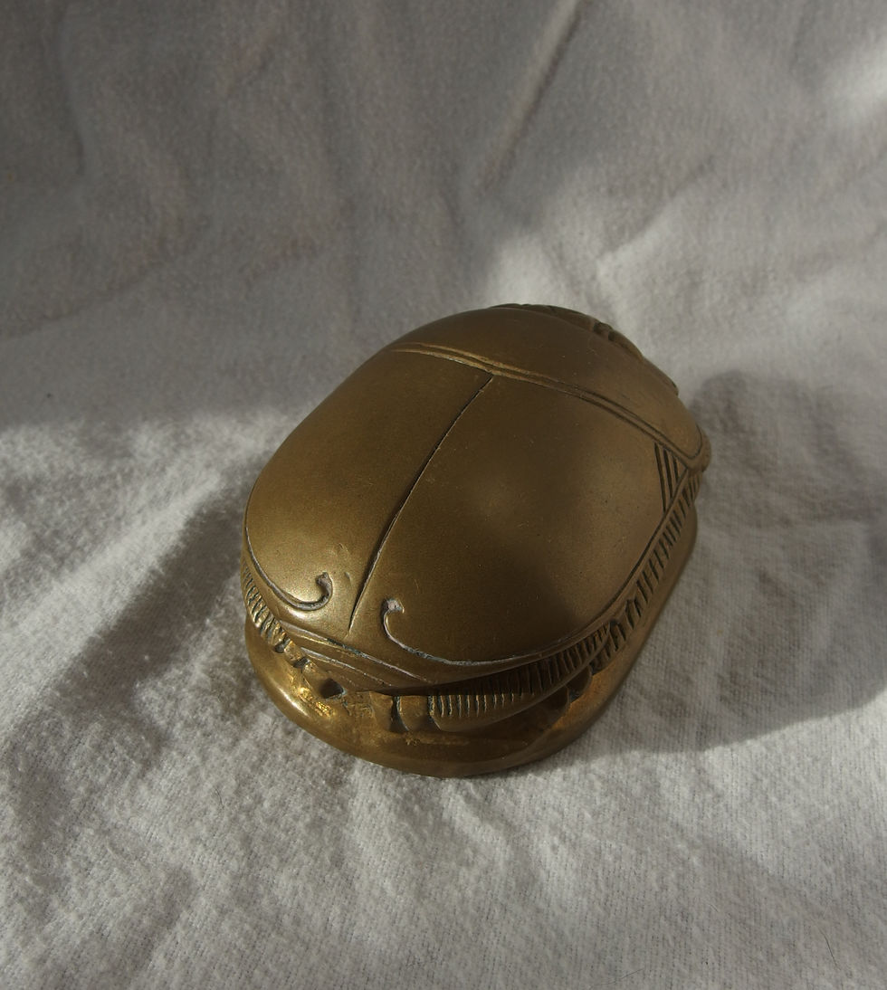 Thumbnail: Bronze Scarab with Hieroglyphics