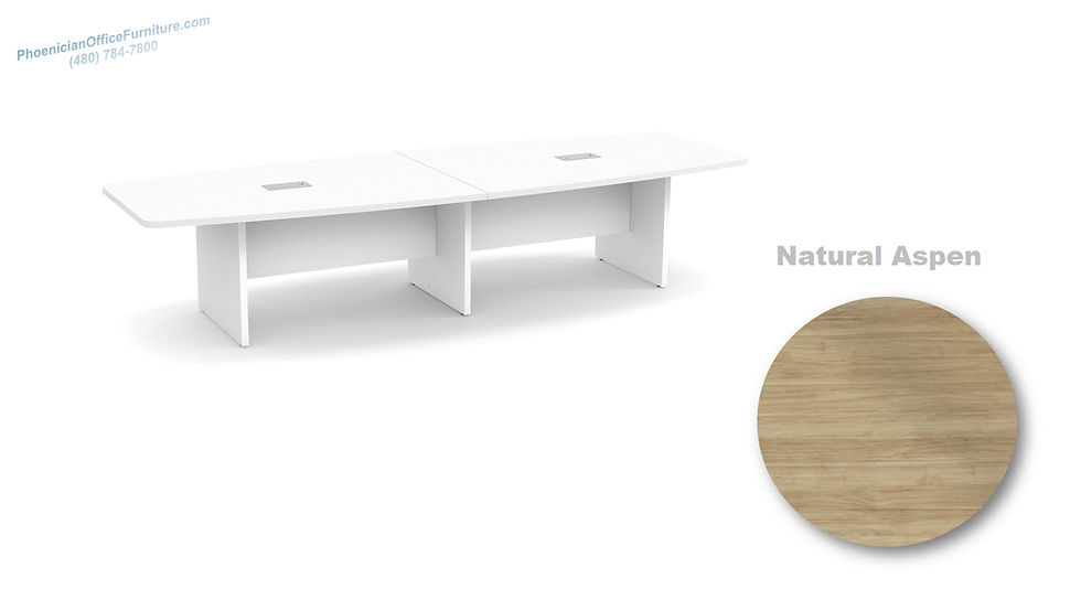 Thumbnail: 12 ft Boat Shaped Conference Table in Aspen