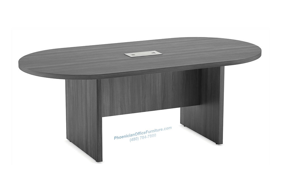 Thumbnail: 8 ft Racetrack Conference Table in Gray