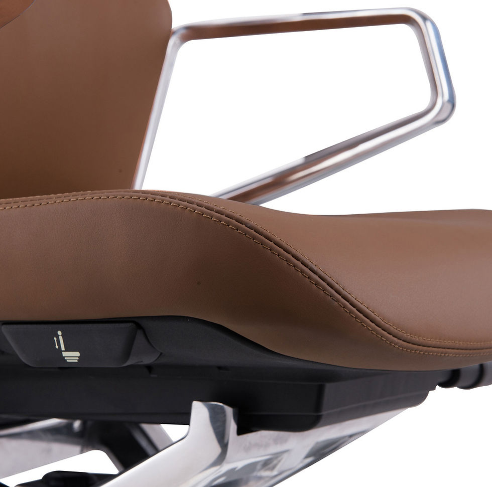 Thumbnail: Veneto Office Chair 301ML Mid Back in Caramel detail