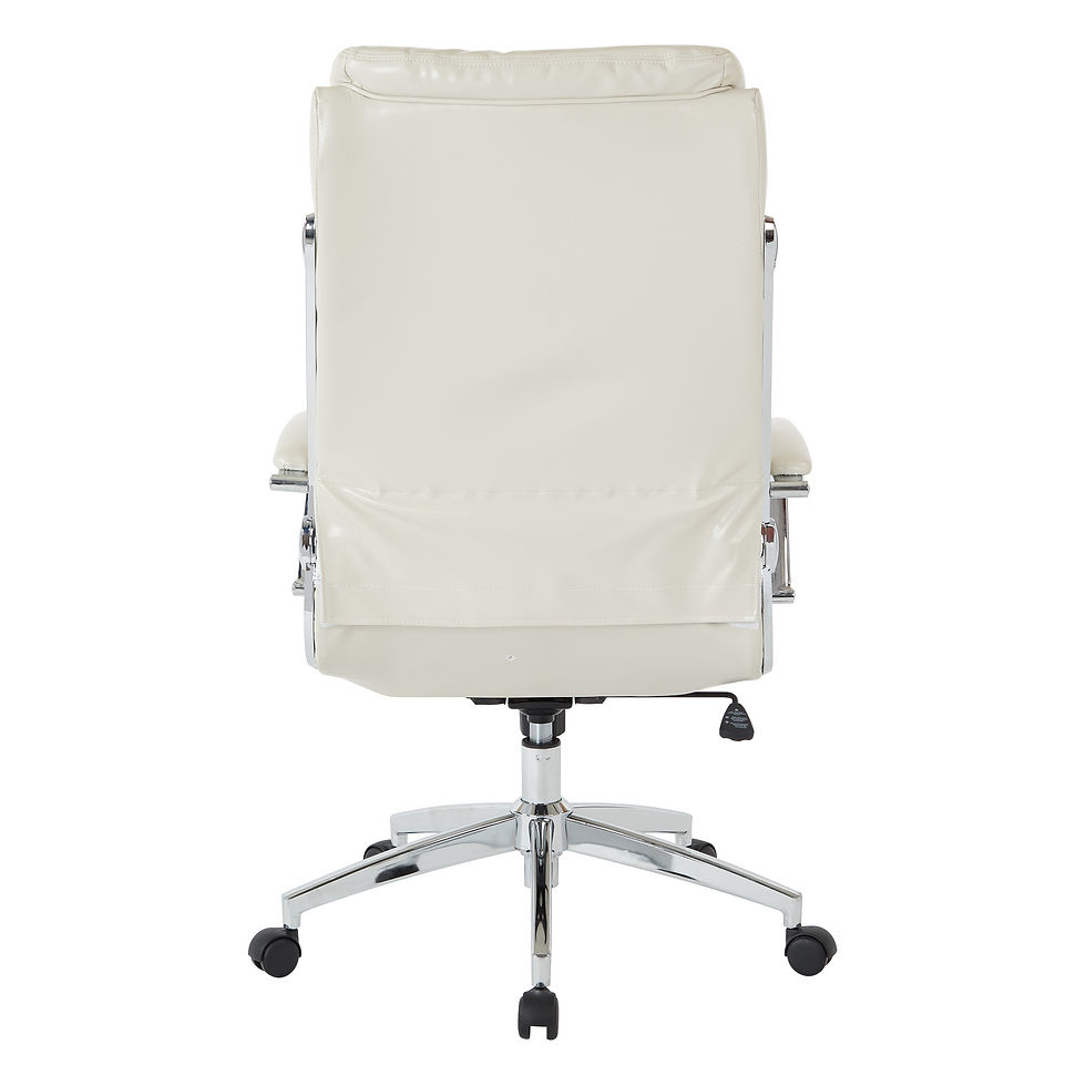 Thumbnail: Cushiony Conference Chair in Cream back view
