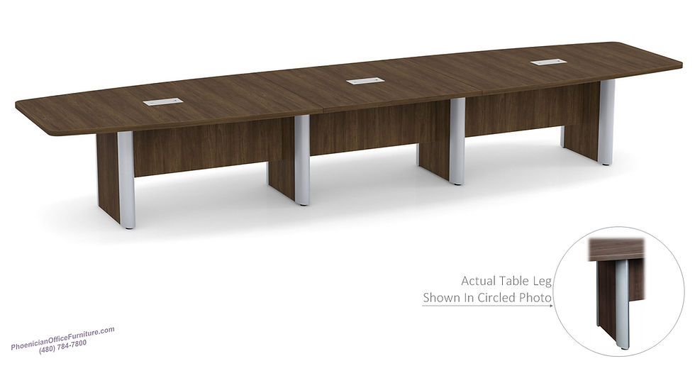 Thumbnail: 16 ft Conference Table with Elliptical Legs in Walnut