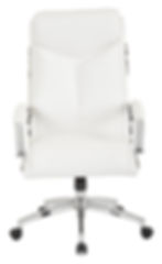 White Conference Chair Cushioned Modern front view