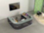Reception Desk U Shaped with measurements