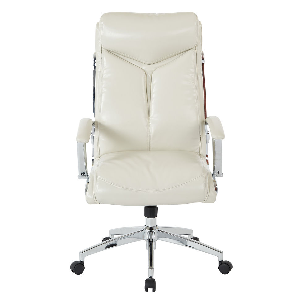 Thumbnail: Cushiony Conference Chair in Cream front view