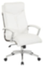 Cushiony Conference Chair in White angle view